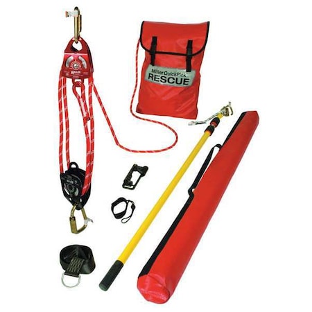 Rescue System, 310 lb, Aluminum, Stainless Steel, For Use With: Full Body Harness MPN:QP-1/100FT