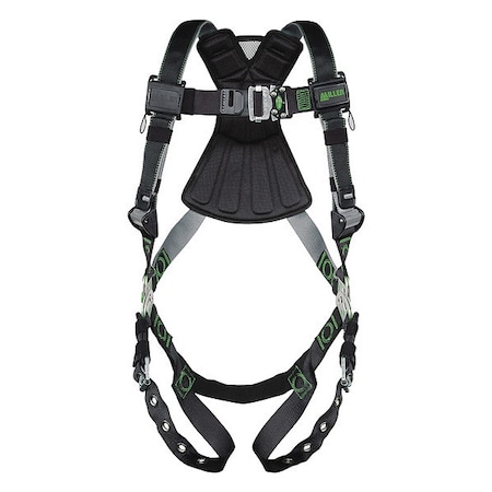 Revolution® Full Body Harness, L/XL, 400 lb., Quick-Connect Chest/ Tongue Leg Straps, Back D-Ring MPN:RDT-TB/UBK