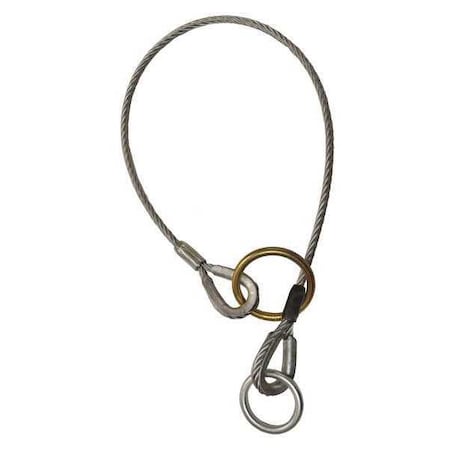 O Ring Cable Connector, 4 ft, 420 lb Weight Capacity, Gray MPN:SSRLTRK