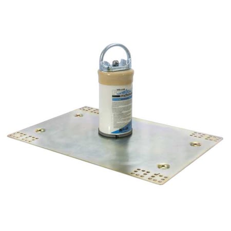 Roof Anchor, 22 in Length, 310 lb Weigth Capacity, Aluminum, Stainless Steel Anchor, Fixed D-Ring MPN:X10030