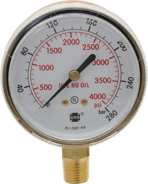 Brass Pressure Gauge, 1/4