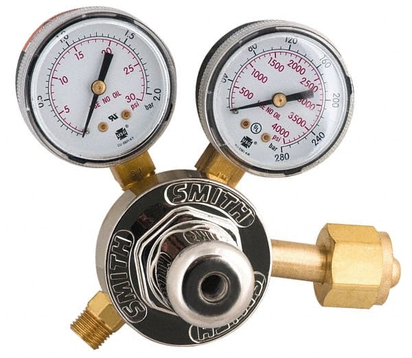 200 CGA Inlet Connection, Female Fitting, 15 Max psi, Acetylene Welding Regulator MPN:30-15-200