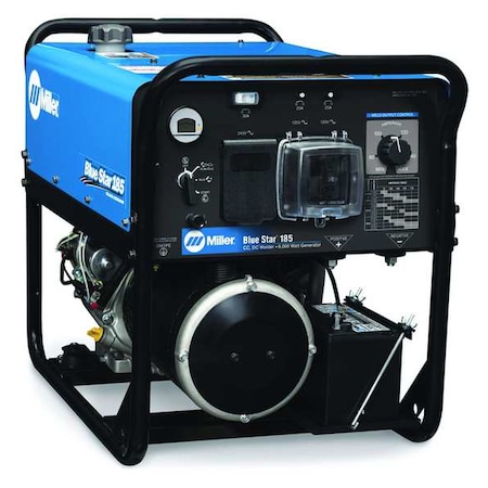 Engine-Driven Welder, Blue Star 185 Series, Electric Start, 13 hp, Gas, 6, 500 W Peak MPN:907664