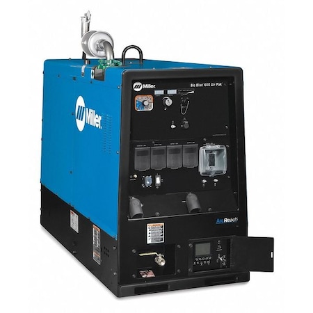 Engine-Driven Welder, Big Blue 600 Air Pak Series, Electric Start, 65.7 hp, Diesel, 27, 000 W Peak MPN:907750001