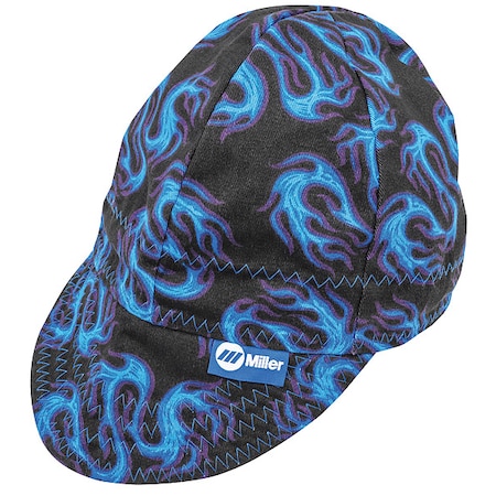 Welding Cap, Blue Flame, 7