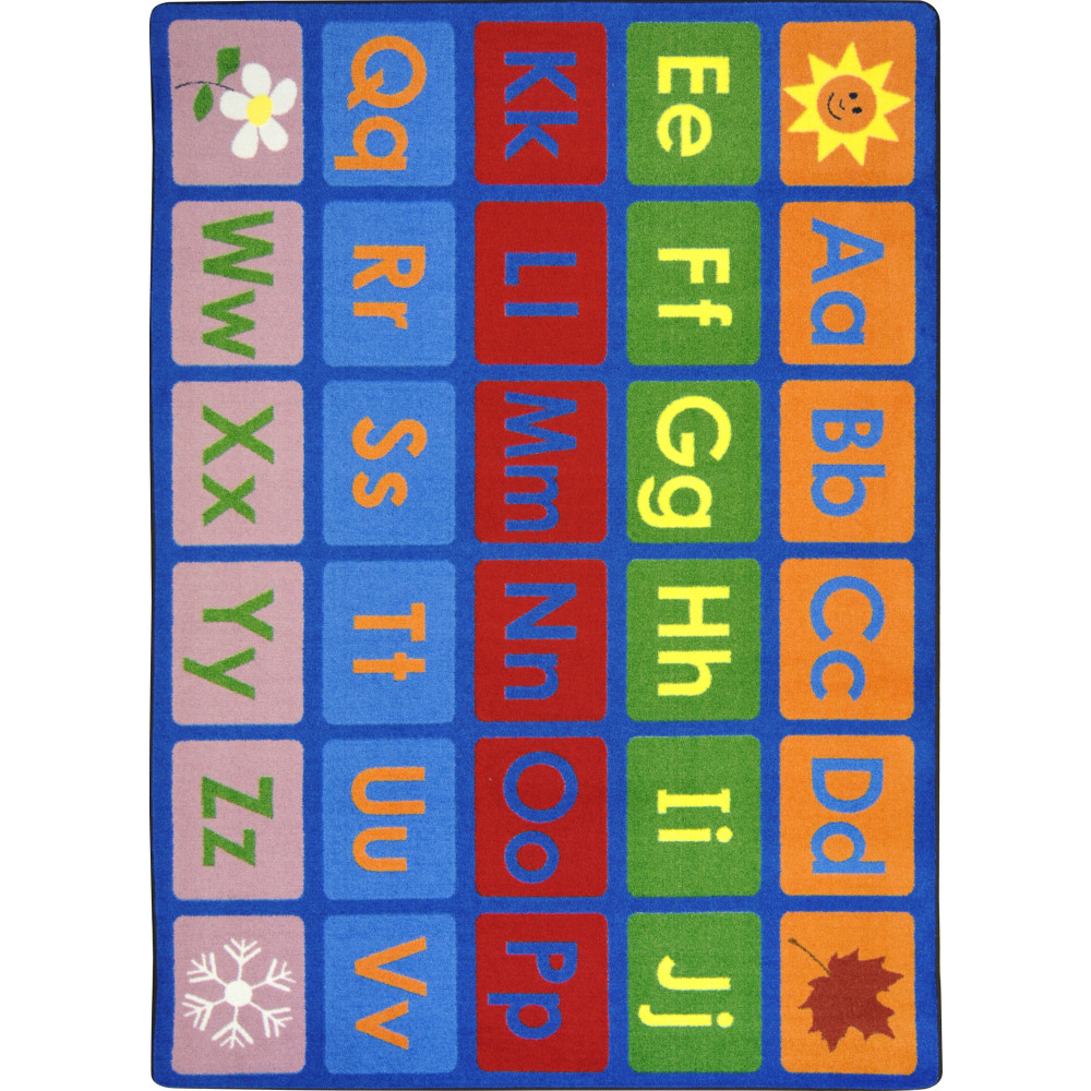 Joy Carpets Kids Essentials Rectangle Area Rug, Any Day Alphabet, 5-1/3ft x 7-33/50ft, Multicolor MPN:1710C-01