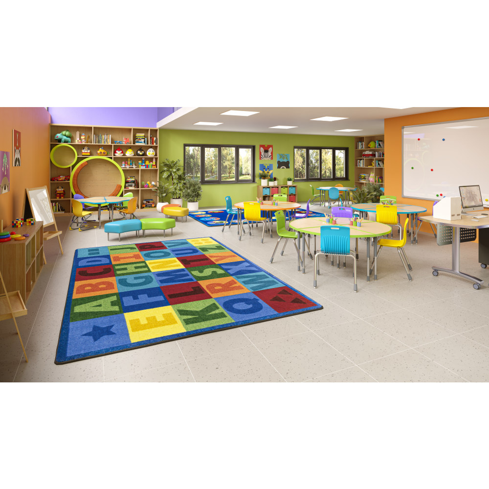 Joy Carpets Kids Essentials Rectangle Area Rug, Colorful Learning, 5-1/3ft x 7-33/50ft, Multicolor MPN:2066C