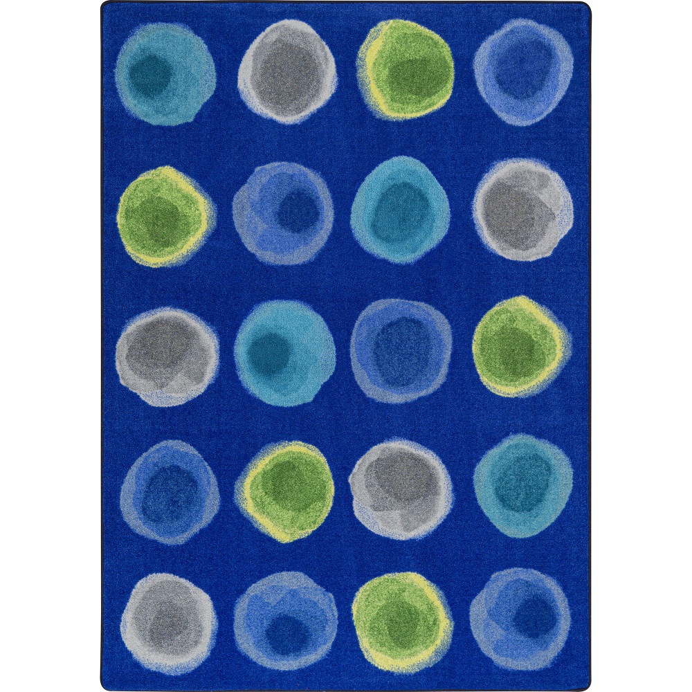 Joy Carpets Kids Essentials Rectangle Area Rug, 5-1/3ft x 7-33/50ft, Watercolor Spots MPN:2143C-02