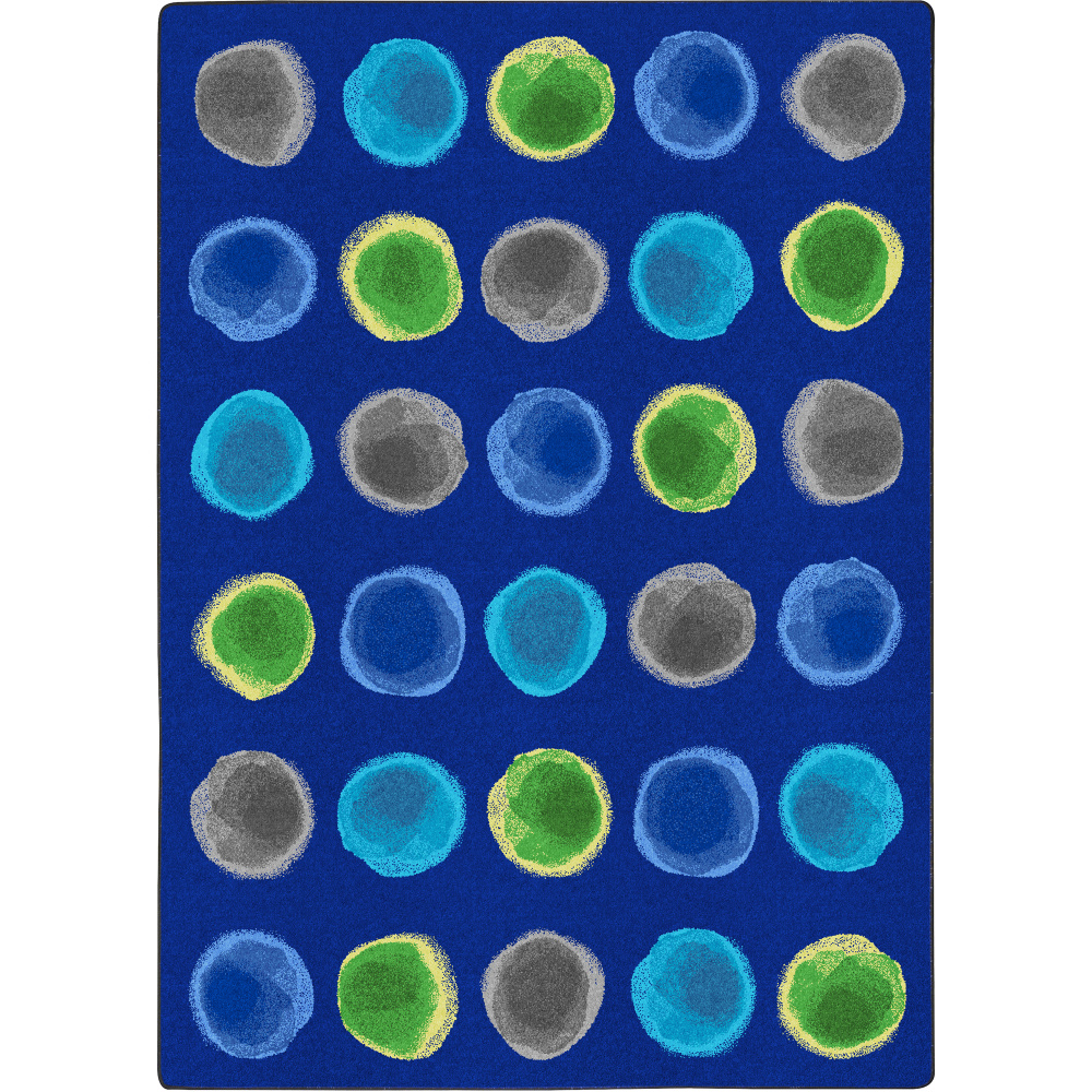 Joy Carpets Kids Essentials Rectangle Area Rug, 7-2/3ft x 10-3/4ft, Watercolor Spots MPN:2143D-02