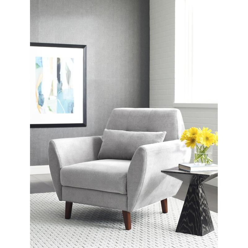 Serta Artesia Collection Arm Chair, Smoke Gray/Chestnut MPN:FF16035