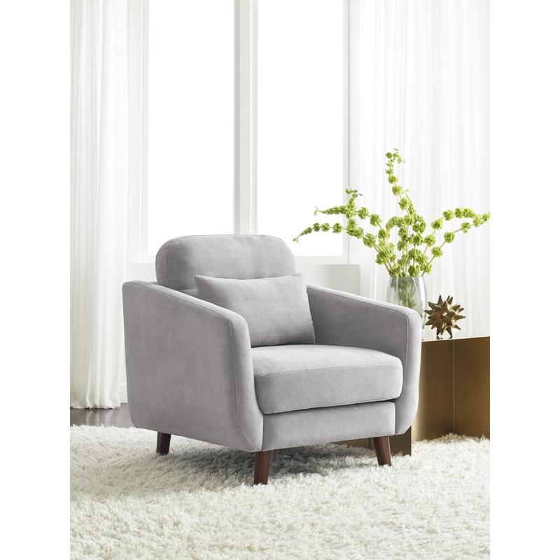 Serta Sierra Collection Arm Chair, Smoke Gray/Chestnut MPN:FF16053