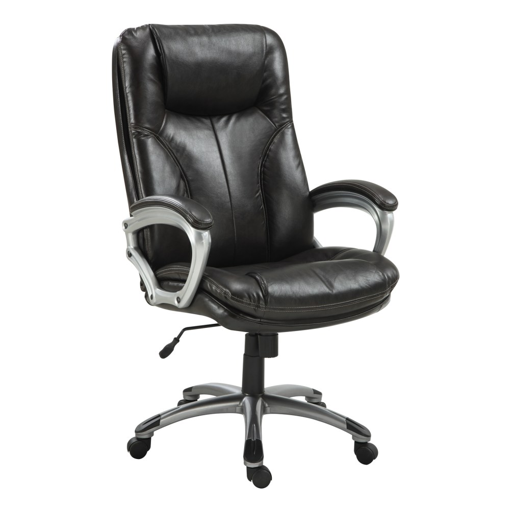 Serta Benton Big And Tall High-Back Chair, Roasted Chestnut/Silver MPN:43502OSS