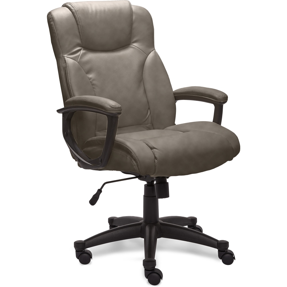 Serta Connor High-Back Office Chair, Bonded Leather, Gray MPN:CHR200121