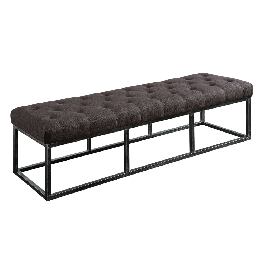 Serta Danes Tufted Bench, Midnight Charcoal/Iron MPN:OTMDANCHLL02