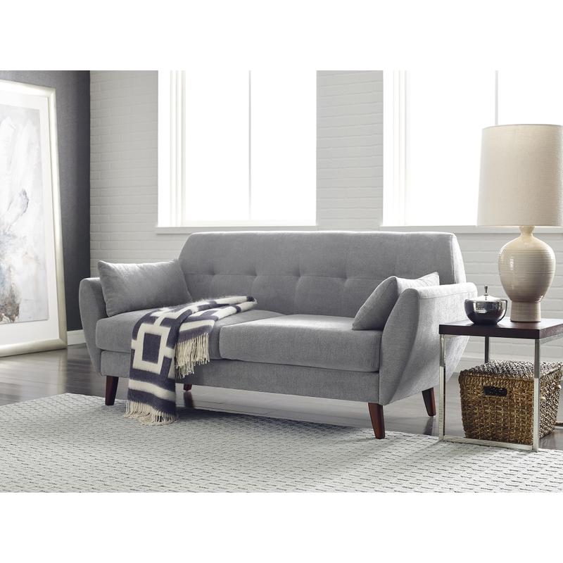 Serta Artesia Collection Sofa, Smoke Gray/Chestnut MPN:FF16029
