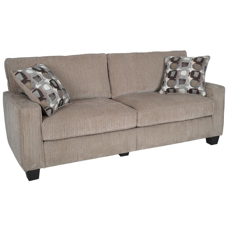 Serta RTA Santa Cruz Collection Fabric Sofa, 73inW, Platinum MPN:UPH200007