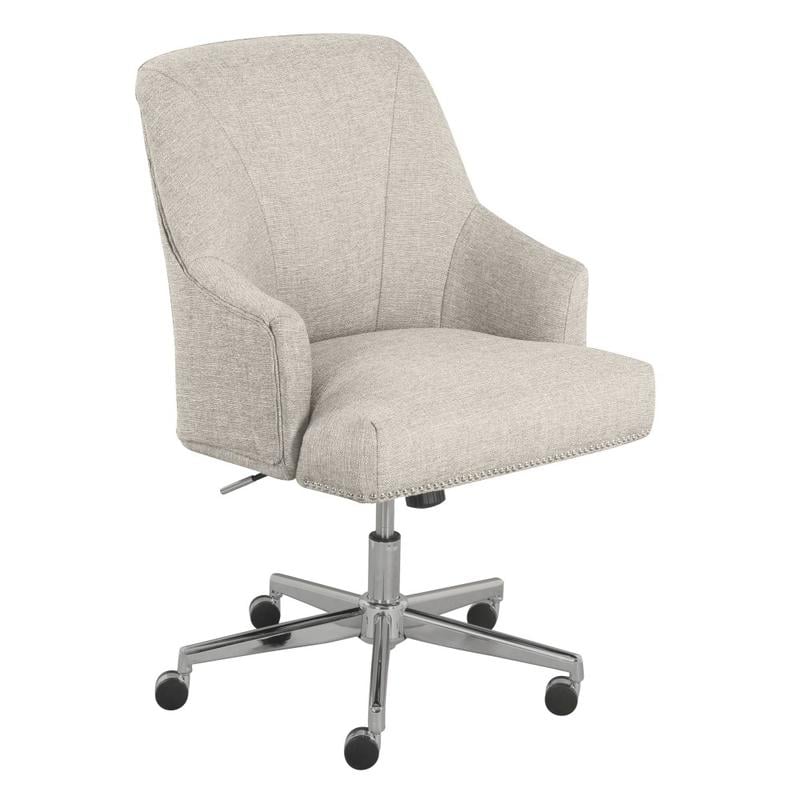Serta Leighton Mid-Back Office Chair, Light Gray/Chrome MPN:48371