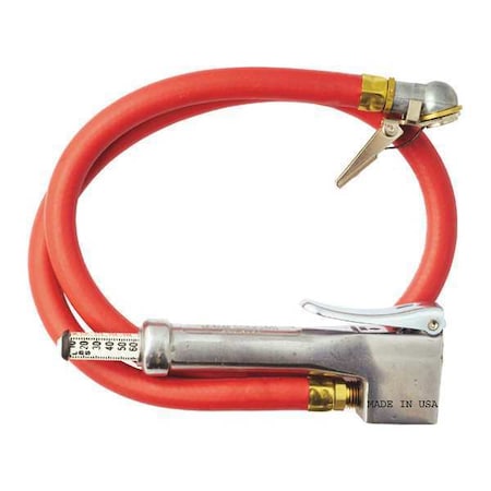 Inflator Gage, Bayonet, 3ft Hose Whip MPN:523