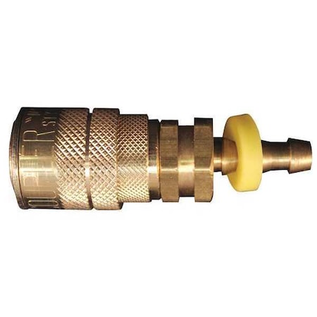 M-Style Push-Lock Coupler, 1/4 in Hose I.D., Steel, Pack of 10 MPN:1717-4