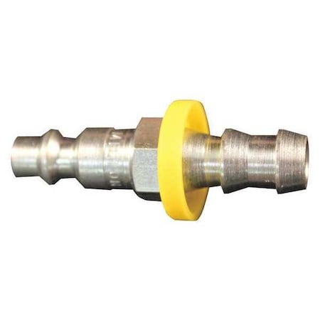 Male Push-Lock Plug, 1/4 in Hose Barb, Steel, Pack of 10 MPN:1736-4