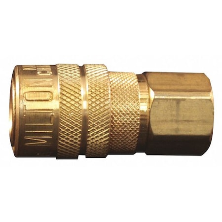 M Style Coupler, 1/4 in FNPT, Brass, PK10 MPN:715