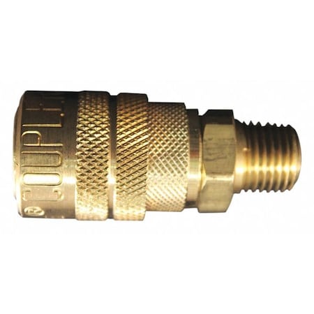 M-Style Coupler, 1/4 in MNPT, Brass, Pack of 10 MPN:716