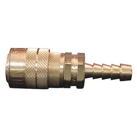M-Style Coupler, 3/8 in Hose Barb, Brass, Pack of 10 MPN:717-6