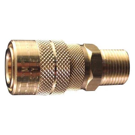 M-Style Coupler, 3/8 in MNPT, Brass, PK10 MPN:719