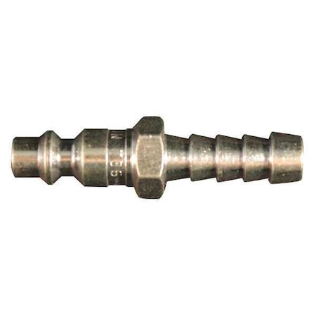 M Style Plug, 3/8 in Hose Barb, Steel, PK10 MPN:736-6