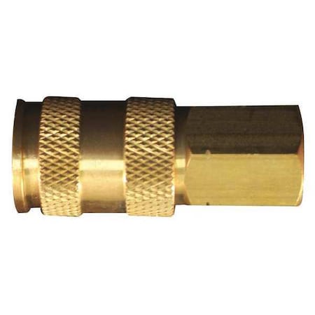 V Style High Flow Coupler, 1/4 in FNPT, Brass, PK10 MPN:764