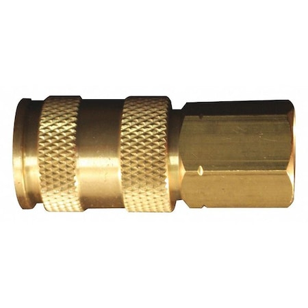 V Style High Flow Coupler, 3/8 in FNPT, Brass, PK10 MPN:766