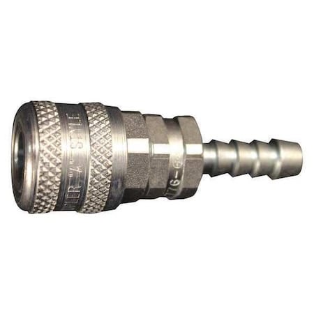 A Style Coupler, 3/8 in Hose Barb, Steel, 10 PK MPN:776-6