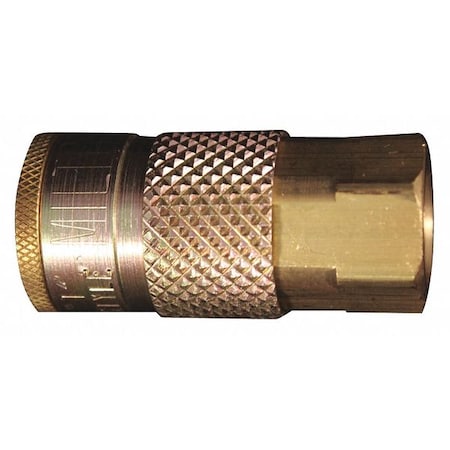 T-Style Coupler, 1/4 in FNPT, Brass, PK10 MPN:785