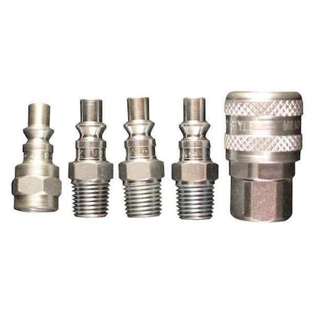 A Style Coupler and Plug Kit, 5 Pieces, Steel MPN:S-213