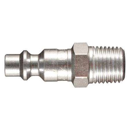 M Style Plug, 1/4 in MNPT, Ball Locking, Steel, 300 psi MPN:S-727-5W