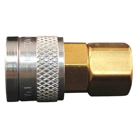 M-Style Push Type Coupler, 1/4 in FNPT, Brass MPN:S-755