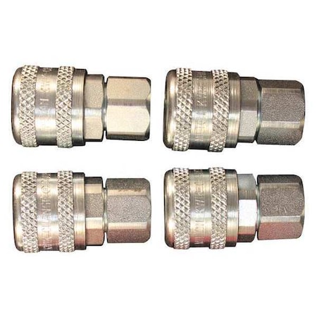 A Style Coupler, 1/4 in FNPT, Steel, PK4 MPN:S-775-4W