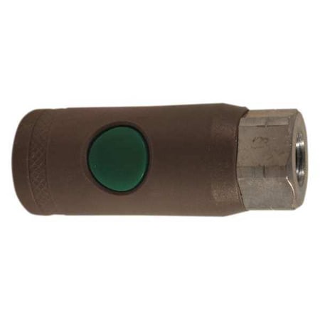 T Style Safety Coupler, 1/4 in FNPT, Plastic MPN:S-99787