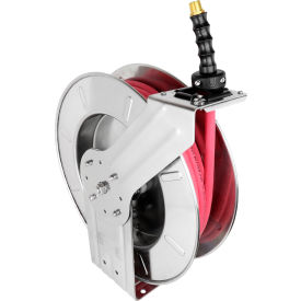 Milton® Stainless Steel Retractable Air Hose Reel 3/8