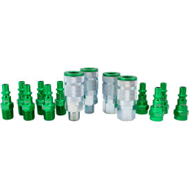 Milton S-314AKIT ColorFit Green Coupler and Plug Kit ARO A Style 14 Pieces S-314AKIT - Pkg Qty 6