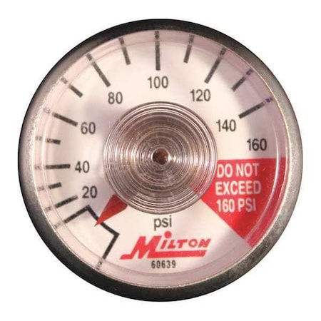 Pressure Gage, Center, 1/8