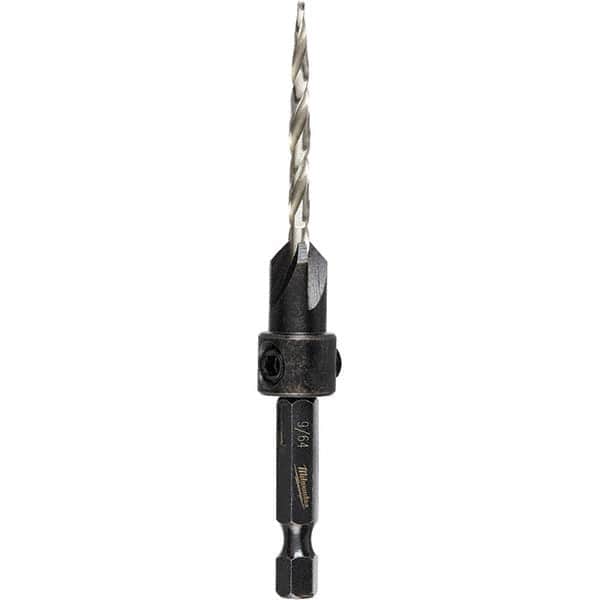 Adjustable-Depth Drill Countersinks, Cutter Head Diameter (Inch): 1/4 , Drill Size Compatibility (Inch): 9/64 , Drill Size Compatibility: 0.1406in  MPN:48-13-5000