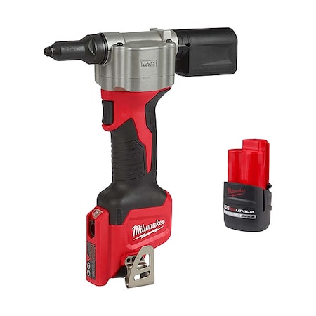 M12 Rivet Tool + M12 HIGH OUTPUT CP2.5 Battery Pack MPN:2550-20, 48-11-2425