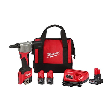 M12 Rivet Tool Kit + M12 HO 5.0 Battery MPN:2550-22, 48-11-2450
