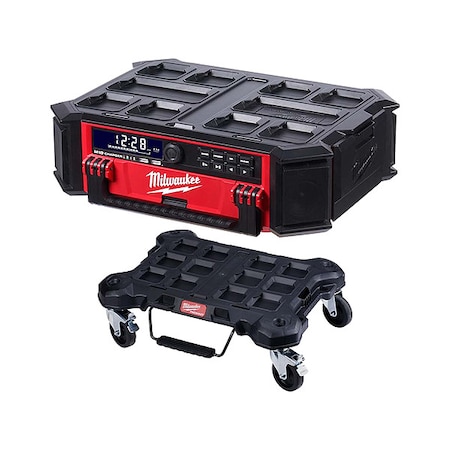 M18 PACKOUT Radio + PACKOUT Dolly MPN:2950-20, 48-22-8410