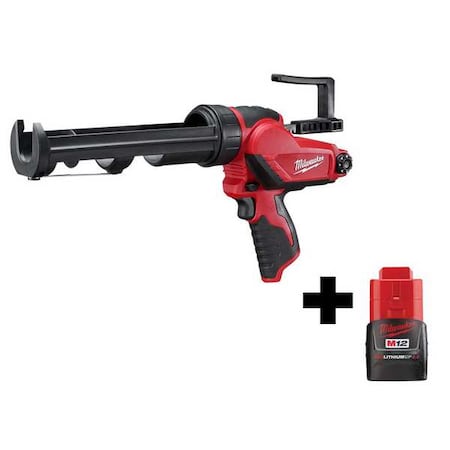 Cordless Caulk Gun, Black/Red, 10 oz Capacity, 12V DC MPN:2441-20, 48-11-2420