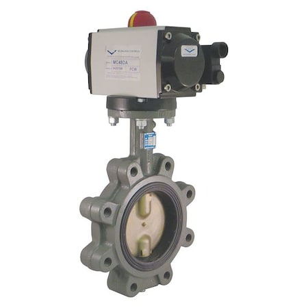 Butterfly Valve, Spring Return, Iron, 4 In. MPN:GLB23E  D 4