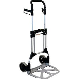 Milwaukee Aluminum Fold-Up Truck with Adjustable Twin Pin Handles 400 lb. Capacity 33893