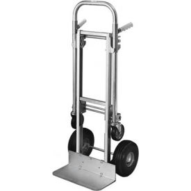 Milwaukee 2-in-1 Aluminum Convertible Hand Truck 45136 - Pneumatic Wheels - 800 Lb. Capacity 45136