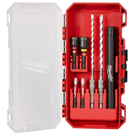 7 pc. SHOCKWAVE Impact Duty Carbide Multi-Material Drill Bit for Concrete Screw Installation Kit MPN:48-20-8877